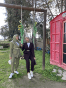 Carmen Fashion kemerli blazer takım