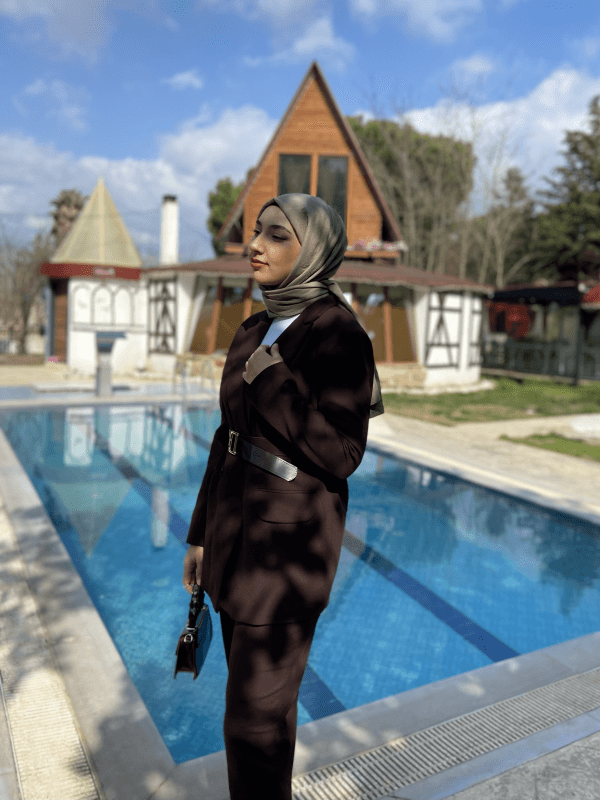 Carmen Fashion kemerli blazer takım - Görsel 3