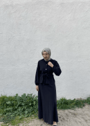 Carmen Fashion siyah tensel etekli takım