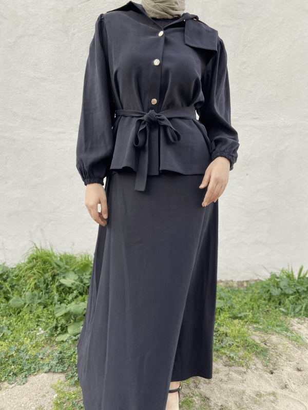 Carmen Fashion siyah tensel etekli takım - Görsel 4